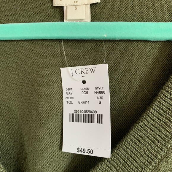 J. Crew Cotton V-Neck Sweater NWT - Picture 4 of 4